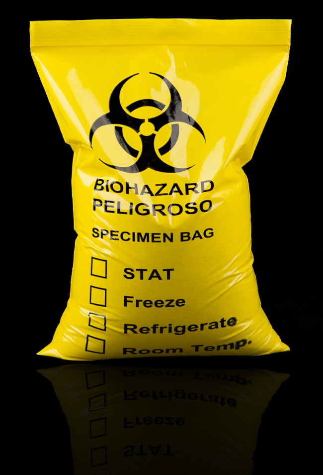 2 Wall Biohazard Bag